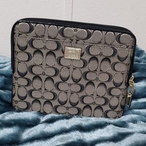 COACH POPPY LUREX Black and Gold tablet iPad case